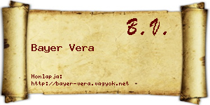 Bayer Vera névjegykártya